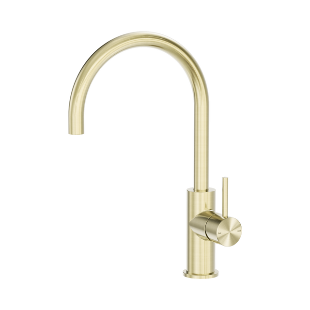 An image of Nero Tapware Zen SS316L Kitchen Mixer Brushed Gold