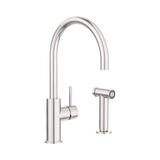 An image of Nero Tapware Zen SS316L Kitchen Mixer With Hand Spray Brushed Nickel