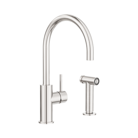 An image of Nero Tapware Zen SS316L Kitchen Mixer With Hand Spray Brushed Nickel
