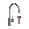 An image of Nero Tapware Zen SS316L Kitchen Mixer With Hand Spray Brushed Bronze