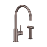 An image of Nero Tapware Zen SS316L Kitchen Mixer With Hand Spray Brushed Bronze