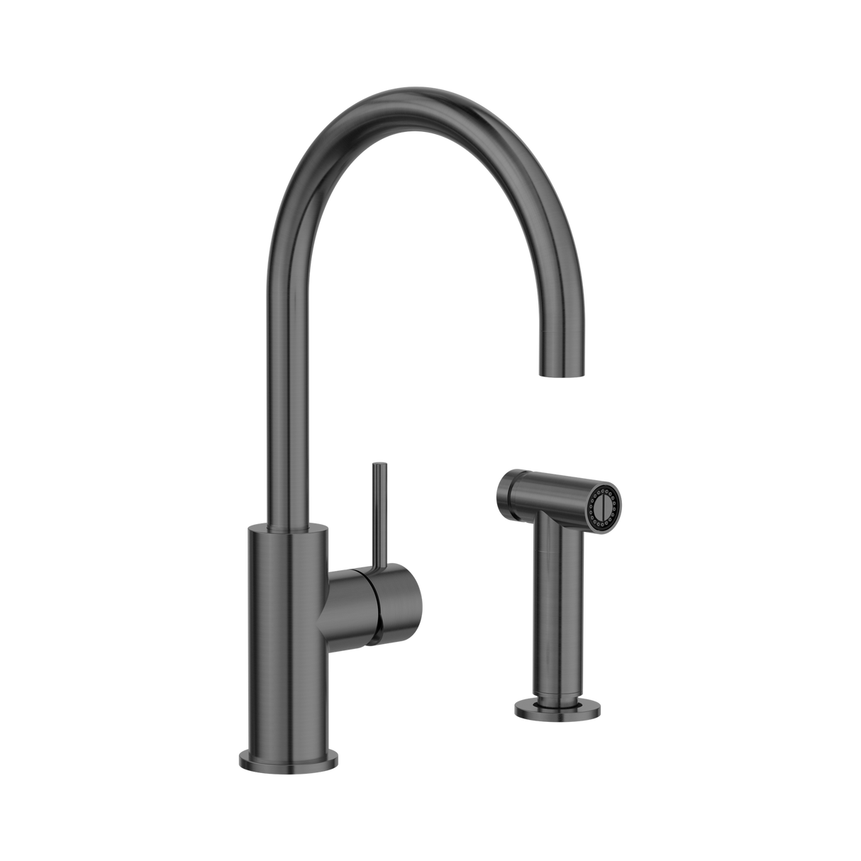 An image of Nero Tapware Zen SS316L Kitchen Mixer With Hand Spray Graphite