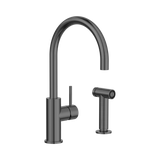 An image of Nero Tapware Zen SS316L Kitchen Mixer With Hand Spray Graphite