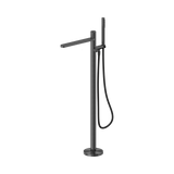 An image of Nero Tapware Pure SS316L Freestanding Bath Mixer With Outdoor Shower Hose Graphite