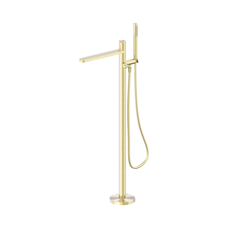 An image of Nero Tapware Pure SS316L Freestanding Bath Mixer Brushed Gold