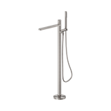 An image of Nero Tapware Pure SS316L Freestanding Bath Mixer Brushed Nickel