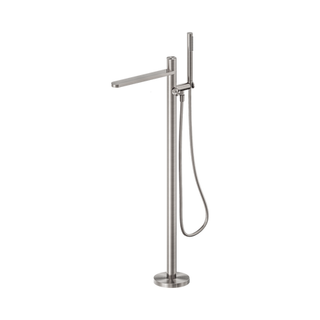 An image of Nero Tapware Pure SS316L Freestanding Bath Mixer Brushed Nickel