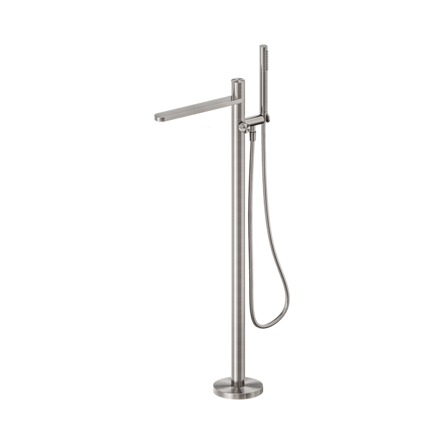 An image of Nero Tapware Pure SS316L Freestanding Bath Mixer Brushed Nickel