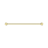 An image of Nero Tapware Mecca Single Towel Rail 600mm Brushed Gold