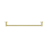 An image of Nero Tapware Mecca Single Towel Rail 600mm Brushed Gold