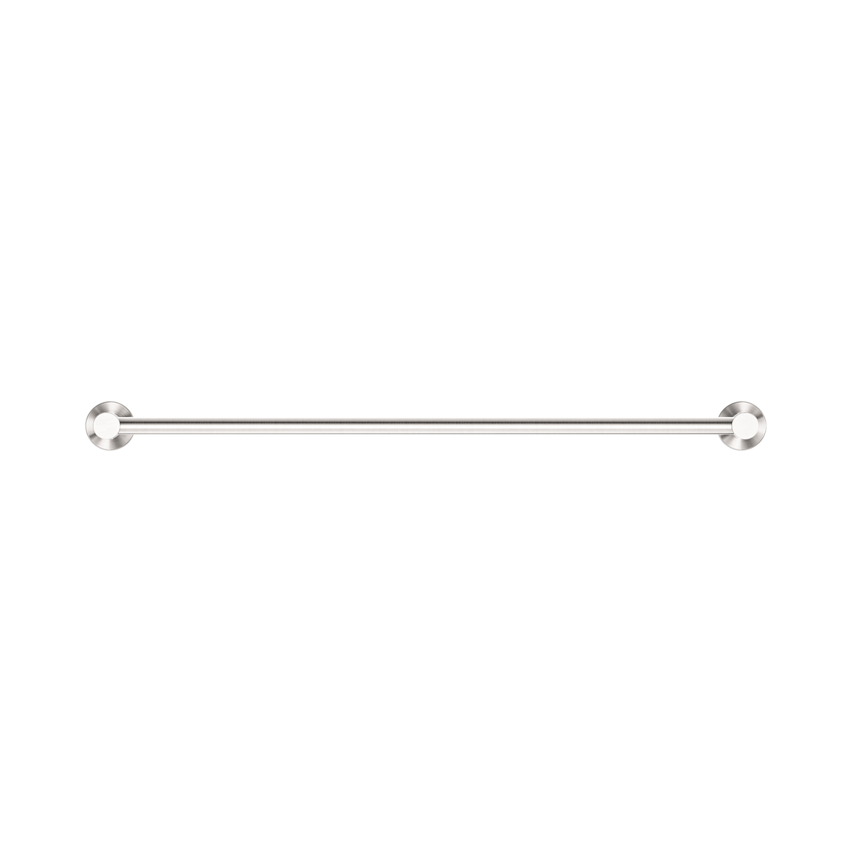 An image of Nero Tapware Mecca Single Towel Rail 600mm Brushed Nickel