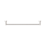 An image of Nero Tapware Mecca Single Towel Rail 600mm Brushed Nickel