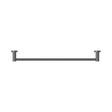 An image of Nero Tapware Mecca Single Towel Rail 600mm Gun Metal