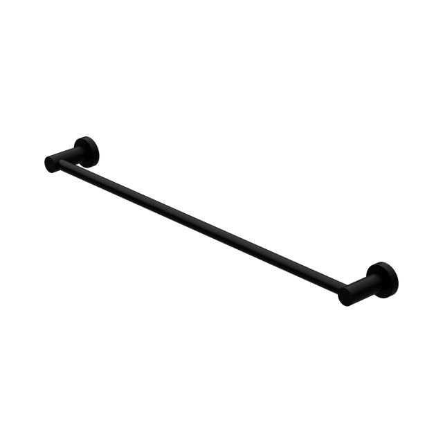 An image of Nero Tapware Mecca Single Towel Rail 600mm Matte Black