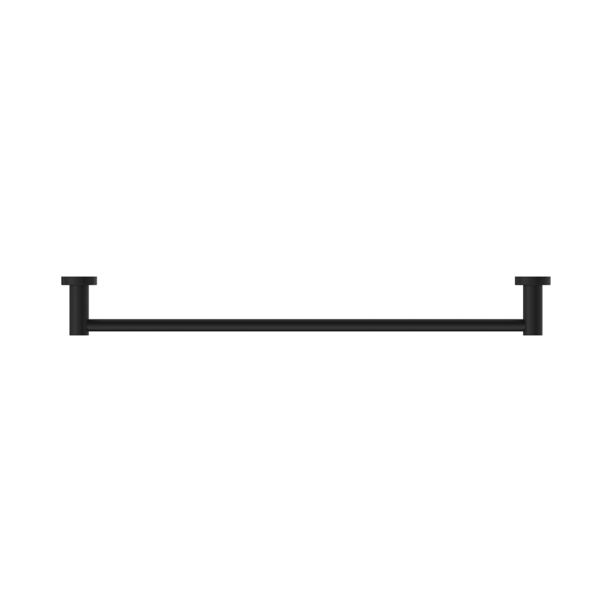 An image of Nero Tapware Mecca Single Towel Rail 600mm Matte Black