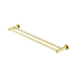 An image of Nero Tapware Mecca Double Towel Rail 600mm Brushed Gold