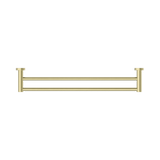 An image of Nero Tapware Mecca Double Towel Rail 600mm Brushed Gold