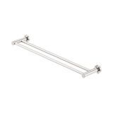 An image of Nero Tapware Mecca Double Towel Rail 600mm Brushed Nickel