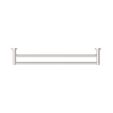 An image of Nero Tapware Mecca Double Towel Rail 600mm Brushed Nickel