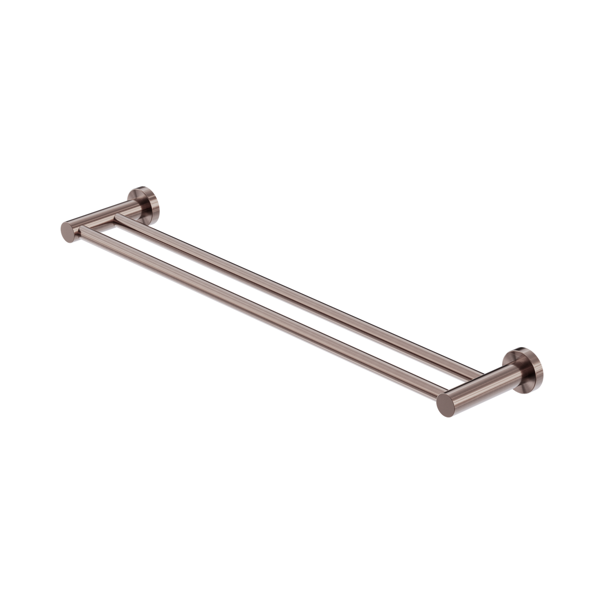 An image of Nero Tapware Mecca Double Towel Rail 600mm Brushed Bronze