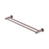 An image of Nero Tapware Mecca Double Towel Rail 600mm Brushed Bronze