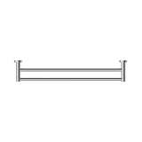 An image of Nero Tapware Mecca Double Towel Rail 600mm Chrome
