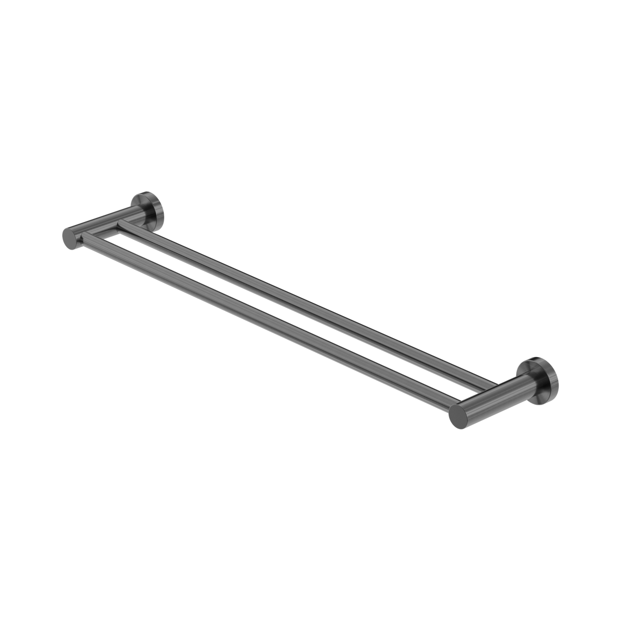 An image of Nero Tapware Mecca Double Towel Rail 600mm Gun Metal