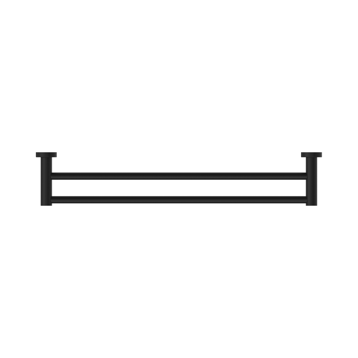 An image of Nero Tapware Mecca Double Towel Rail 600mm Matte Black