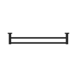An image of Nero Tapware Mecca Double Towel Rail 600mm Matte Black