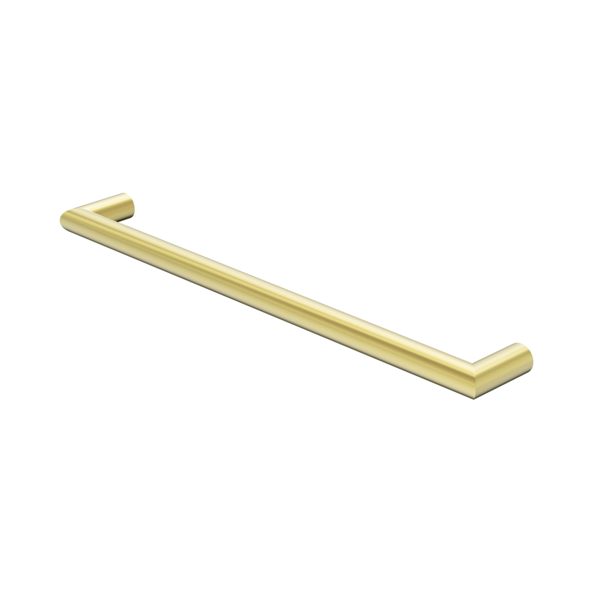 An image of Nero Tapware Mecca 240V Single Heated Towel Rail Brushed Gold