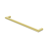 An image of Nero Tapware Mecca 240V Single Heated Towel Rail Brushed Gold
