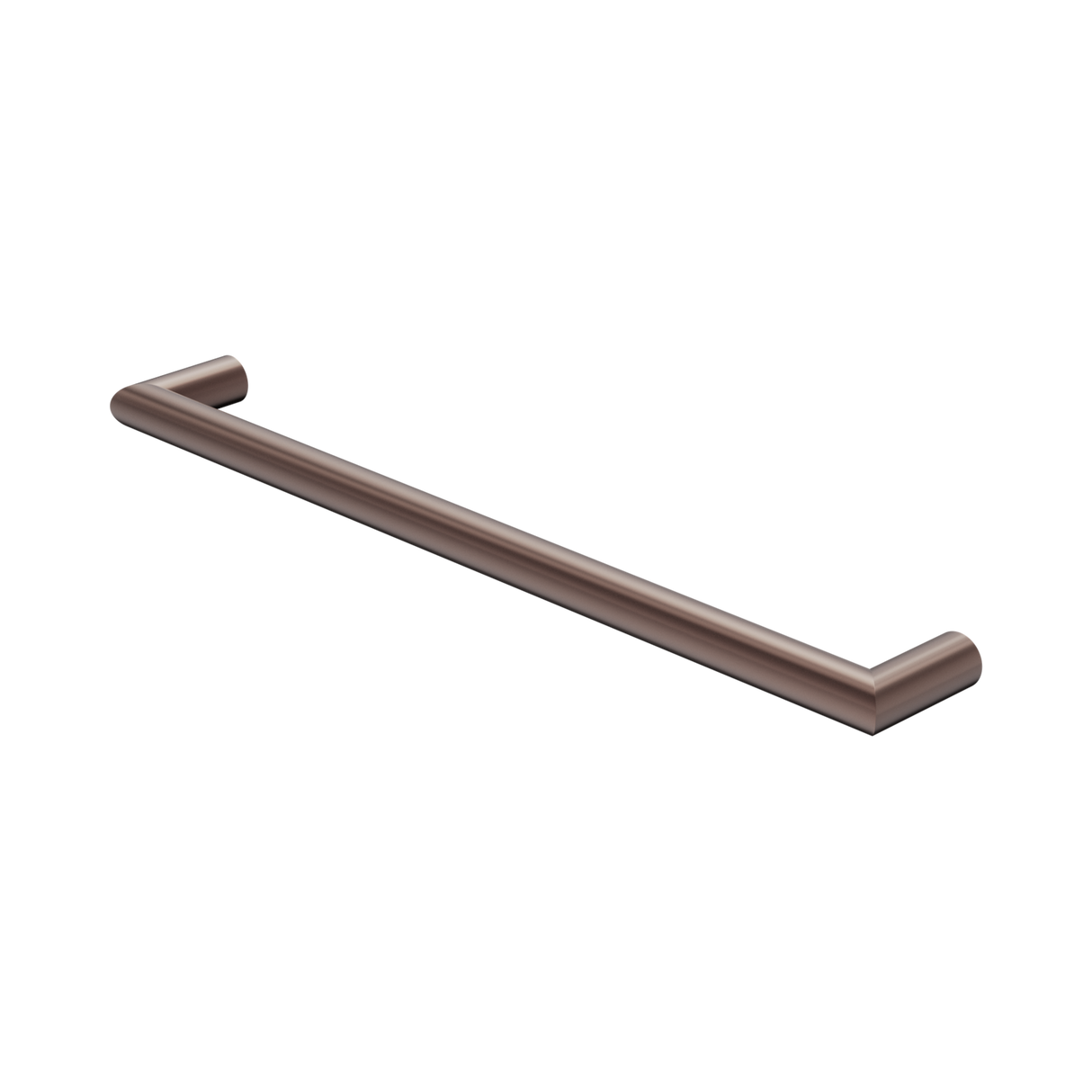 An image of Nero Tapware Mecca 240V Single Heated Towel Rail Brushed Bronze