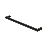 An image of Nero Tapware Mecca 240V Single Heated Towel Rail Matte Black