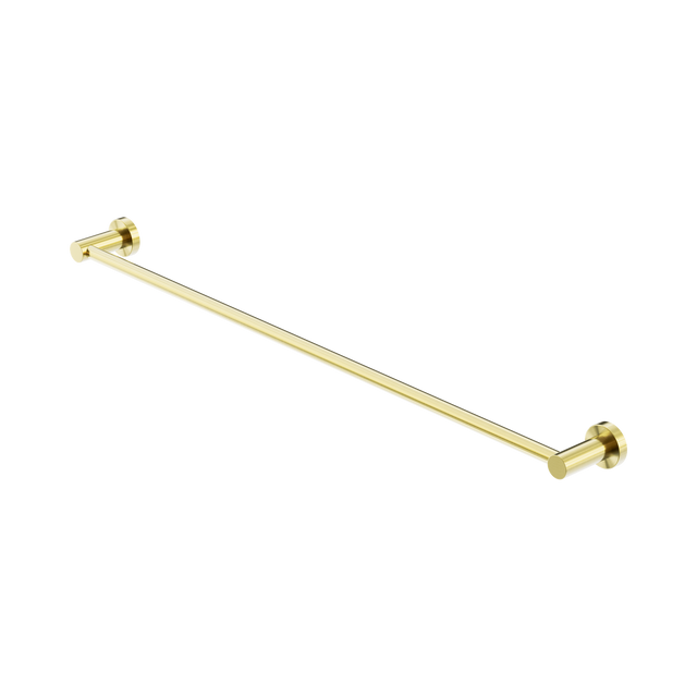 An image of Nero Tapware Mecca Single Towel Rail 800mm Brushed Gold