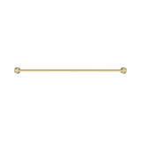 An image of Nero Tapware Mecca Single Towel Rail 800mm Brushed Gold