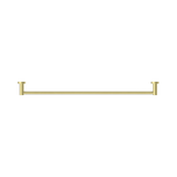 An image of Nero Tapware Mecca Single Towel Rail 800mm Brushed Gold