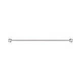 An image of Nero Tapware Mecca Single Towel Rail 800mm Brushed Nickel