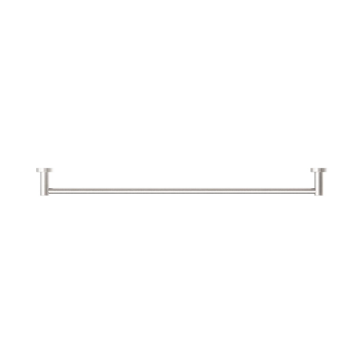 An image of Nero Tapware Mecca Single Towel Rail 800mm Brushed Nickel