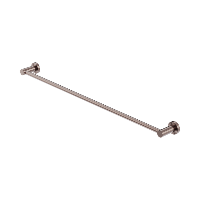 An image of Nero Tapware Mecca Single Towel Rail 800mm Brushed Bronze