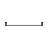 An image of Nero Tapware Mecca Single Towel Rail 800mm Matte Black