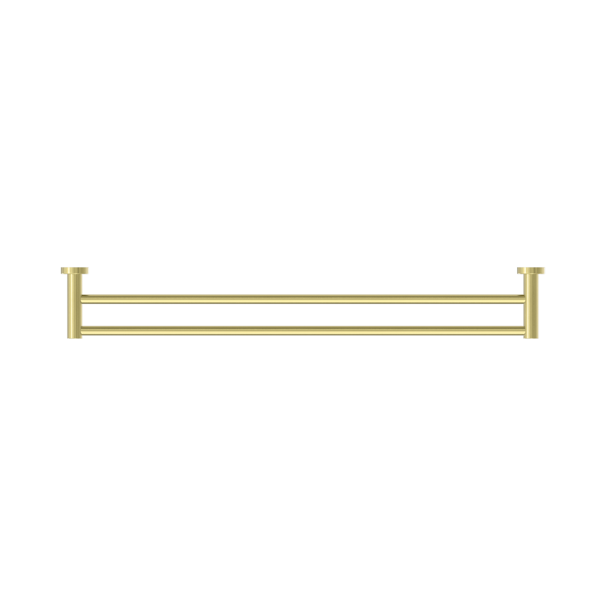An image of Nero Tapware Mecca Double Towel Rail 800mm Brushed Gold