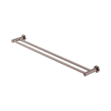 An image of Nero Tapware Mecca Double Towel Rail 800mm Brushed Bronze