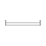 An image of Nero Tapware Mecca Double Towel Rail 800mm Chrome