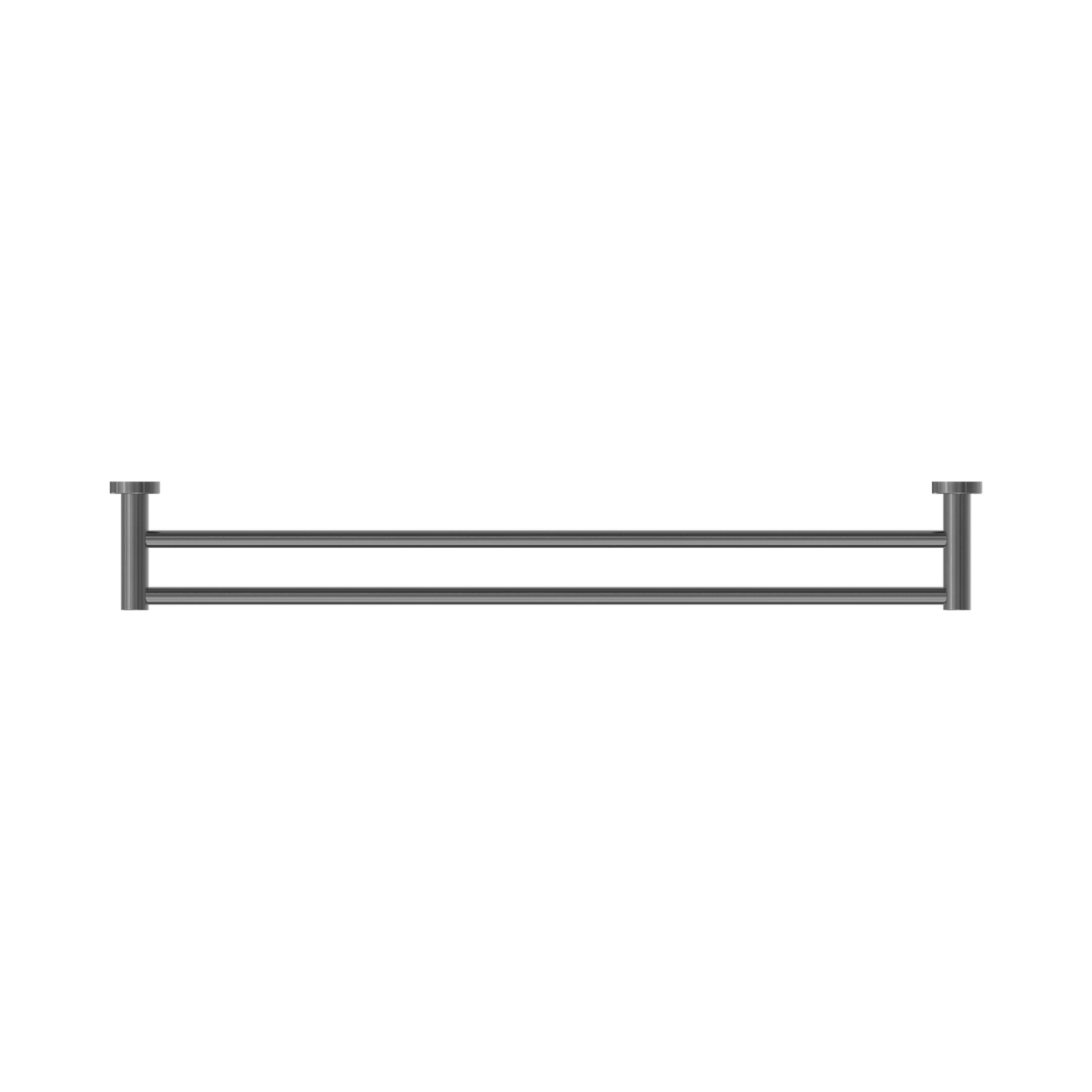 An image of Nero Tapware Mecca Double Towel Rail 800mm Gun Metal