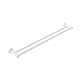 An image of Nero Tapware Mecca Double Towel Rail 800mm Matte White