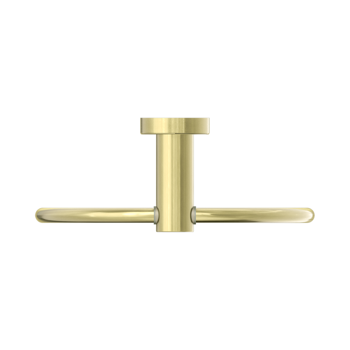 An image of Nero Tapware Mecca Hand Towel Ring Brushed Gold