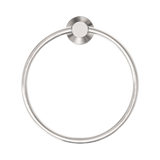 An image of Nero Tapware Mecca Hand Towel Ring Brushed Nickel