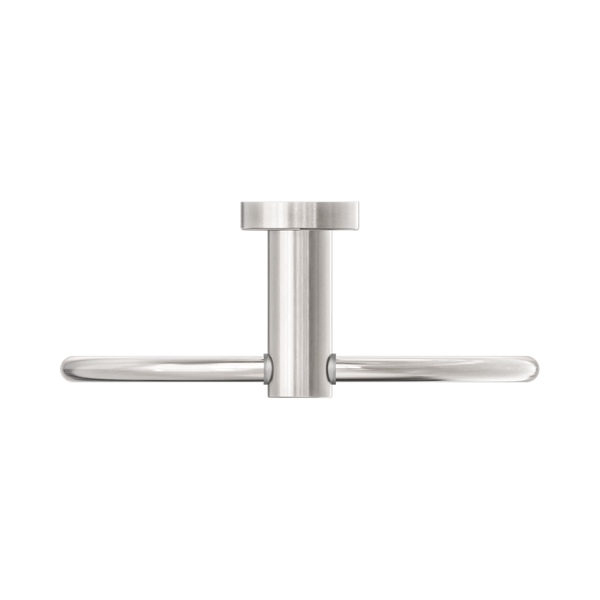 An image of Nero Tapware Mecca Hand Towel Ring Brushed Nickel