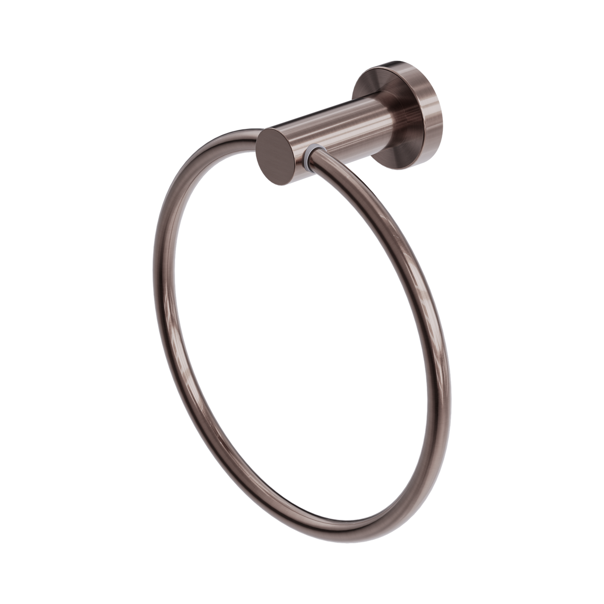 An image of Nero Tapware Mecca Hand Towel Ring Brushed Bronze