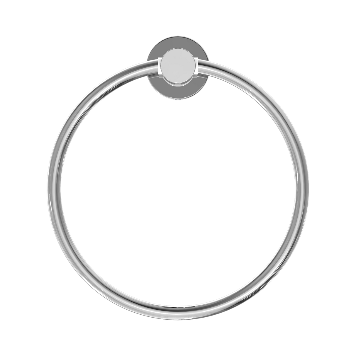 An image of Nero Tapware Mecca Hand Towel Ring Chrome